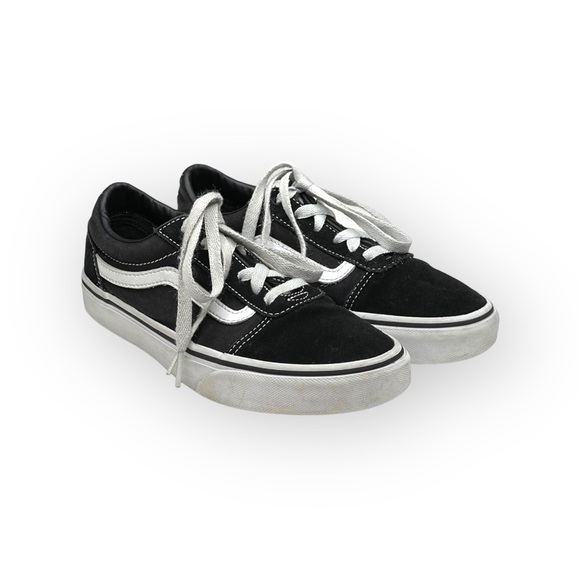 Vans® ✌︎ Classic Old Skool Sidestripe Lace Up Sneaker ✌︎︎ Black Suede ✌︎︎ 4Y 35 - Picture 10 of 16